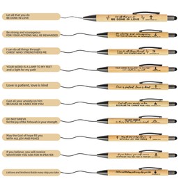 INSADA Bible Inspirational Stylus Pens Bulk Christian Pens with Scripture Great for All Ages Office and School Also Makes Great Christmas Gifts （10 Count）