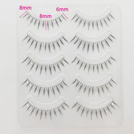 Bodermincer False Eyelashes Natural Upper Eyelashes 3D A4 Popular Handmade Actress Eyelashes 5 Sets (x 1)