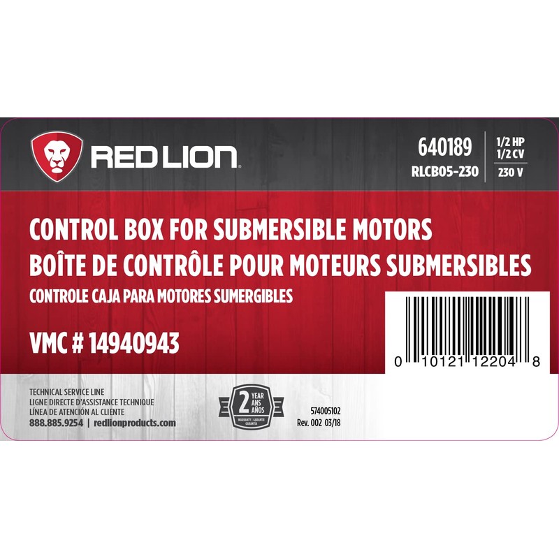 Red Lion RLCB05-230 1/2-HP 230-Volt VMC Control Box for Submersible