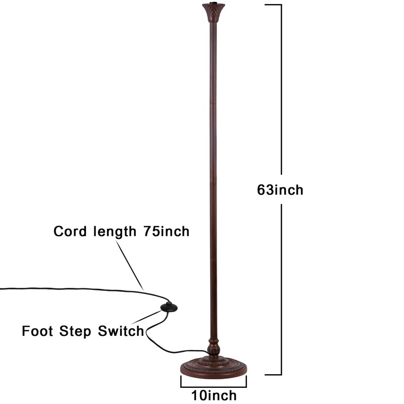 Capulina Tiffany Torchiere Floor Lamp Base Only Replacement for 12-14