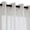 Deconovo Grommet White Sheer Curtains 84 Wave Line with Dots