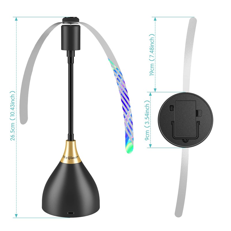 Neijiaer Fly Fans for Tables, Practical Fly Repellent Fan with