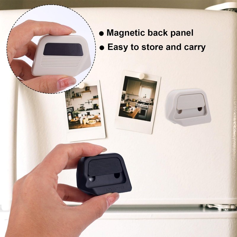 lasuroa Pack of 2 Mini Ceramic Cardboard Cutter, Automatic Retractable