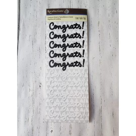 Recollections "Congrats" Cardstock Stickers- Scrapbooking, Graduation, Wedding