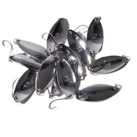 HNJHTZ 12pcs16pcs Metal Sequins Fishing Lure Spinner Baits for Bass and Trout in Saltwater and Freshwater (Silver(6g/12pcs))