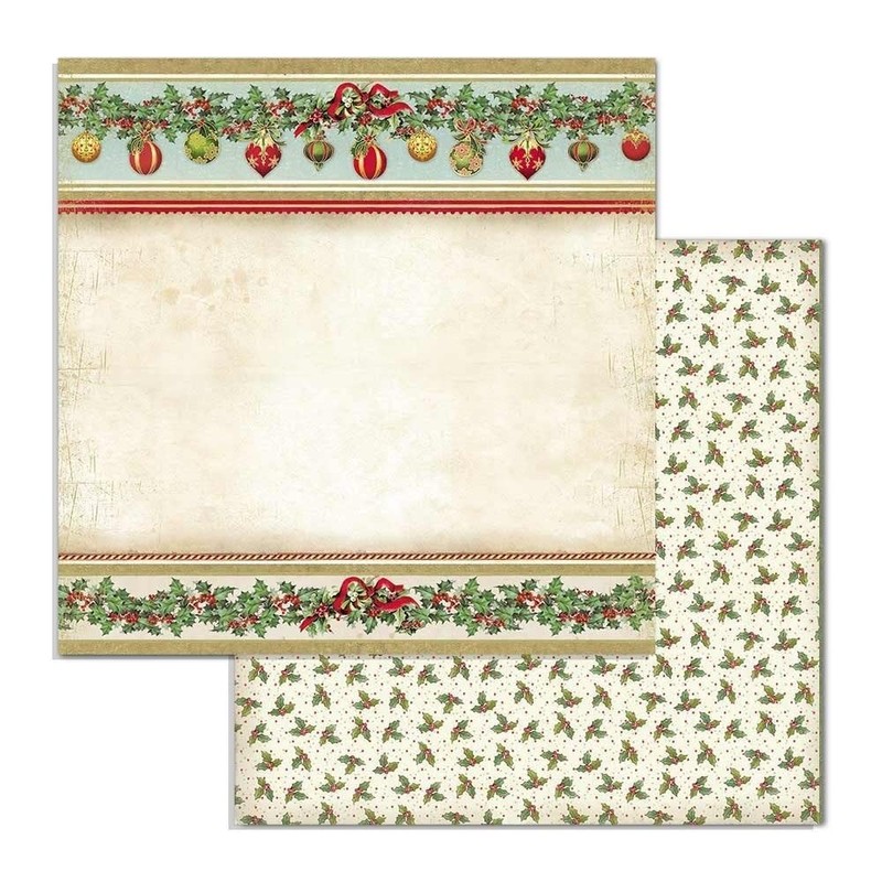 STAMPERIA INTL, KFT (3PL) Stamperia-Scrapbooking Pad-Double Face-Classic Christmas, Multicoloured, 15.24x15.26