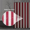 Emvency Red and White Stripe Shower Curtain Abstract Classic Beautiful