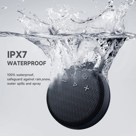 Bluetooth Speakers,MusiBaby Shower Speaker,Waterproof Speaker,Portable Speaker,Dual Pairing,Bluetooth 5.2,Loud Stereo,Booming Bass,1500 Mins Playtime for Home,Travel,Pool,Gifts(Black)