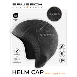 Brubeck® HM 10020A functional cap / half balaclava, temperature regulating, functional, breathable, motorcycle, ski, running cap, antibacterial, anti-allergic, black, L-XL