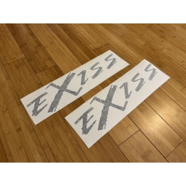 EXISS trailers Trailer Decals 12” (Set of 2) BLACK USA Horse Replacement