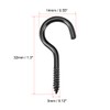 sourcing map 1.3" Screw Eye Hooks Self Tapping Screws Screw-in