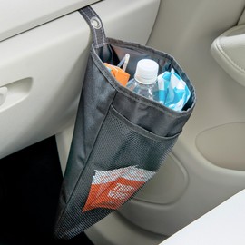 High Road TrimTrash Hanging Car Garbage Bag - Leakproof and Compact with Magnetic Closure and Storage Pocket