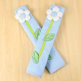 Daiilg 2PCS Pastoral Flower Polka Dot Door/Refrigerator Handle Cover Fridge Door Handle Gloves Home Decor Kitchen Accessories Blue