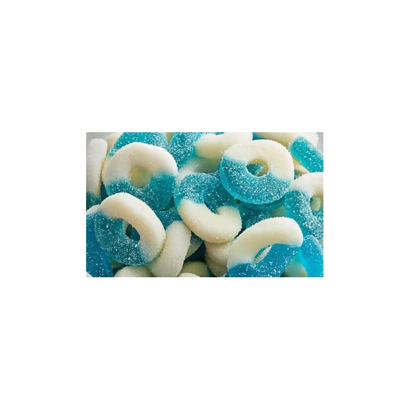 Bayside Candy Gummy Blue Raspberry Rings - Sweet & Sour