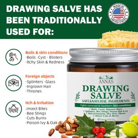 Drawing Salve,for Ingrown Hair, Boil and Cyst, Maximum Strength Fast Acting for Splinters Remover, Bug and Spider Bites, Bee Stings,