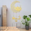 Ramadan Mubarak Decoration Wooden Pendant, 1 Piece Star Moon Lantern