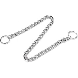 Chain Collar for Dogs, Metal Slip Link Training Heavy Duty Dog Collar Martingale Puppy Collars for XXS XS Small Medium Large Big XL Breed Dogs, Silver (Silver, S(Neck Max 16inch) D2.5mm)
