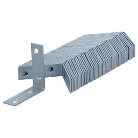 HELPMATE Pack of 48 Chair Brackets 50 x 50 x 15 mm - Angle Connector Galvanised & Blue Passivated - Furniture Angle with Excellent Corrosion Protection, Stable & Durable - Easy Assembly