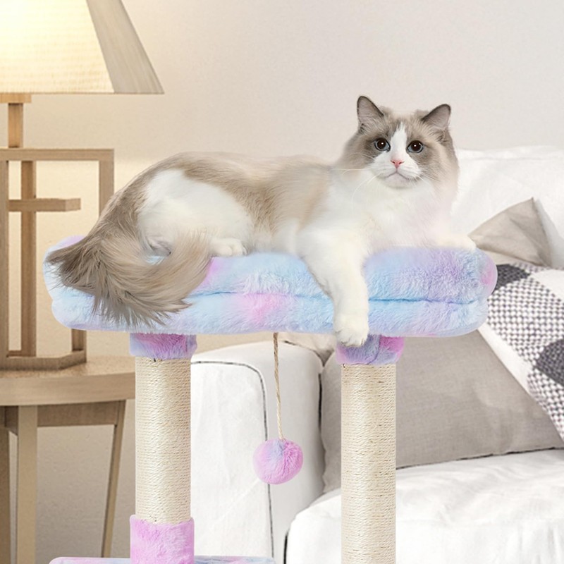 FISH&NAP Cute Cat Tree Kitten Cat Tower for Indoor Cat