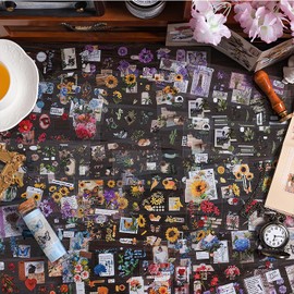 Ptyism 556 Pcs/48 Sheets Stickers for Scrapbooking，Scrapbooking Stickers丨Bullet Journal Stickers for Journaling for Scrapbooking,Bullet Journal Accessories,Journaling Accessories etc