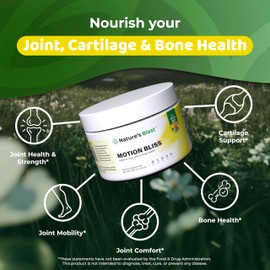 NATURES BLAST Motion Bliss Joint Supplements for Men & Women - Joint Health Support - with NEM, Calcium, Boswellia Serrata Extract, Collagen & More - 3.67 Oz - 30 Servings - Citrus Zest Flavor