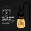 Home Zone Security 2 Packs Solar Crackle Glass Solar Lanterns