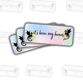 (3 Pcs) It's Been My Honor Sticker – Inspirational Tribute Quote Vinyl Decal for Veterans, First Responders, Volunteers, and Professionals for Laptop, Water Bottle, Tumbler 3"x3"