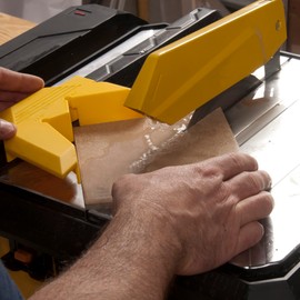 QEP 7" Continuous Rim Premium Diamond Blade for Wet or Dry Cutting of Ceramic, Porcelain, and Marble Tile, Silver