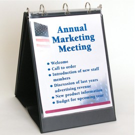 StoreSMART - Flip Chart Easel Presentation Binder - Portrait/Vertical - Black - VH430