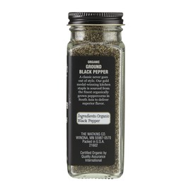 Watkins Gourmet Organic Spice Jar, Ground Black Pepper, 2.8 Ounce (Pack of 3)
