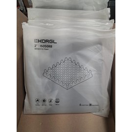 Kuahome 6 Pack 12"X12"X2" Acoustic Foam Panel Studio Sound Blocking Isosorb Black