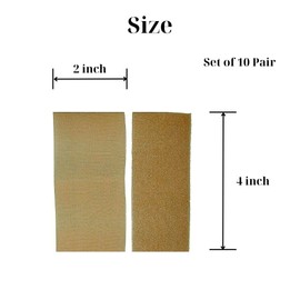 Tiras de gancho y bucle para coser de 2 x 4 pulgadas, color beige, juego de 10 pares de correas de cierre resistentes no adhesivas, ideales para ropa, bolsos, zapatos, equipo militar, uniforme de