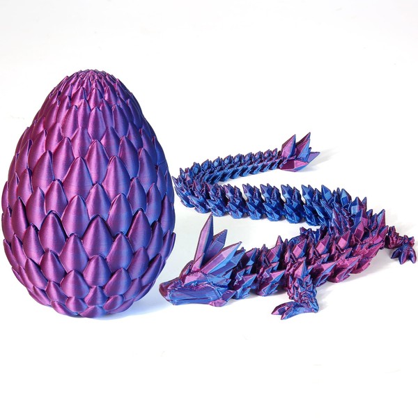 Keneke 3D Printed Dragon Egg, Mystery Crystal Dragon Egg Fidget