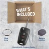 KeylessOption Keyless Entry Car Remote Flip Ignition Key Fob for