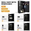 19.7" Tall Biometric Wall Safe Between 16" Studs, Fingerprint &