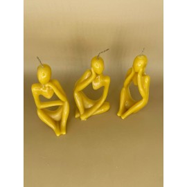 Home Decor Candles Resin Thinkers, Home Decor. Natural Beeswax Coat , 100% Beeswax Candles.