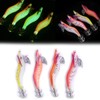 4 pieces shrimp lures, luminous artificial shrimp shape, squid jig