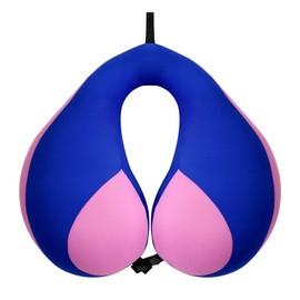 MOOB Kids Pillow Neck Pillow for Car & Airplane, Traveling Gifts for Toddler & Children U-Shape Car Seat Head Travel Neck Pillow Blue Purple