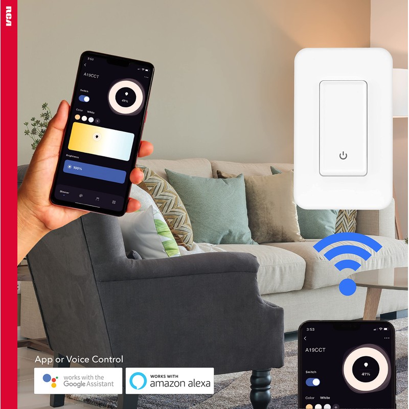 RCA 3-Way Smart Light Switch | Home Décor Smart Wall