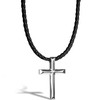 SERASAR Leather Chain Men Leather Necklace with Pendant - 60cm