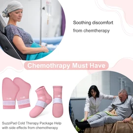 SuzziPad Cold Therapy Socks and Gloves for Chemotherapy, Chemo Must Haves for Women and Man, Ideal for Soothing Hand and Foot Discomfort, S/M