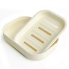 Plastic Soap Dish with Drainage Case Box Compact Waterproof Soap