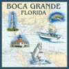 Boca Grande, Florida, Nautical Chart (Absorbent Ceramic Coaster, Single, Cork