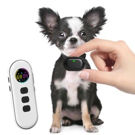 Small Dog Shock Collar with Remote, Lightweight Dog Training Collar for Dogs 5-15lbs and Medium Breeds, Waterproof, 198 Adjustable Levels, Rechargeable, 1300ft Range(Black)