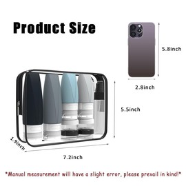 FLOVAOZ Kit de Viaje Aseo Personal, Set de 20 Travel Essentials, Botellas de Viaje Avion para Loción/Champú/Acondicionador/Lavado Corporal Approved Leak Proof (Style 4)