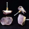 FZBHRO Rose Quartz Drawer Cabinet Knobs Pink Crystal Stone Knobs
