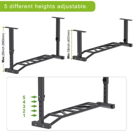 Kipika 48" Ceiling Mounted Pull Up Bar, Heavy Duty Multi-Grip Chin Up Bar,Mounted Pull Up Bar,Height Adjustable, Ideal for Home Gym and Strength Training