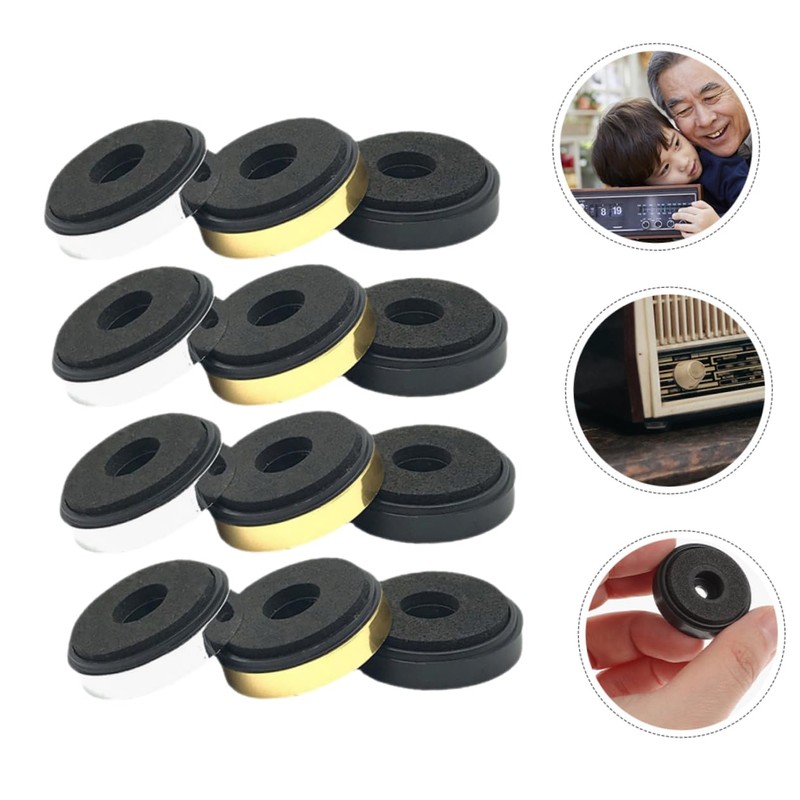 TEHAUX 12pcs Speaker Isolation Pads Vibration Dampers for Turntable Subwoofer