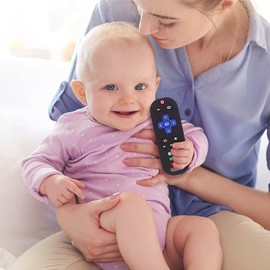 uunida baby Mordedera para Bebe de Silicona de agarre perfecto Libre de BPA - Juguetes para Bebe de 0 a 6 Meses para Aliviar el Dolor de Denticion - Chupon de Mano para Bebes desde Recien Nacido para Necesidad de Succión (Control Negro)