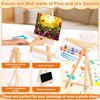 24 PCS Acrylic Paint Set, 2Pack Art Canvas with Easel